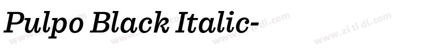 Pulpo Black Italic字体转换